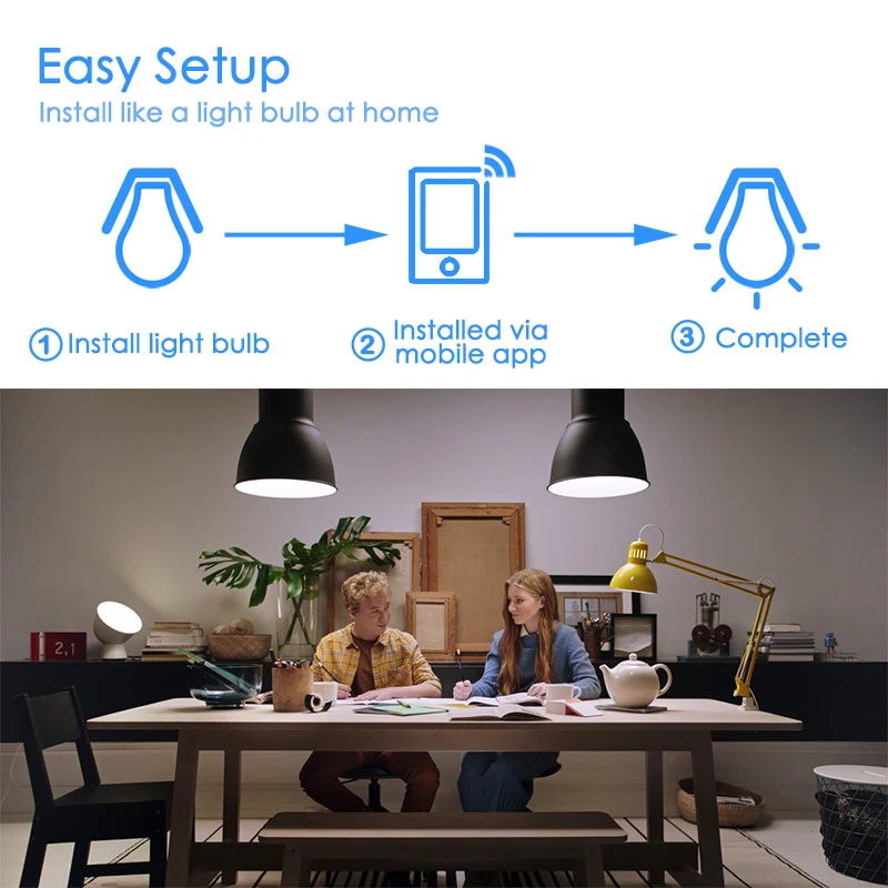  Wifi LED Light Bulb 15W Smart Bulb E14 AC100V 220V Smart House APP Voice Remote Control Table Lamp  - 4000204243872