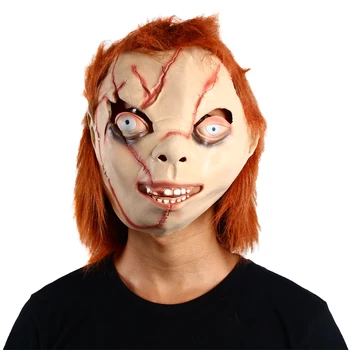 

Patygr Scary Baby Mask Creepy Face Chucky Halloween Costume Mask Horror Doll Mask NEW