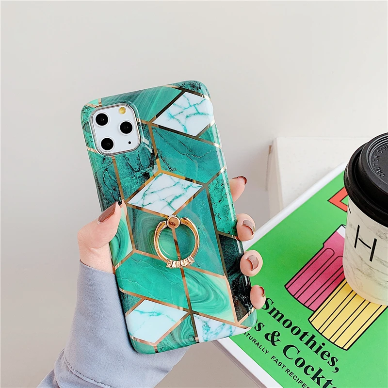 Для huawei Mate30 геометрический мраморный Золотой Блестящий корпус телефона с гальваническим покрытием для huawei P20 20pro 30 30 pro 30 lite стенты мягкий чехол
