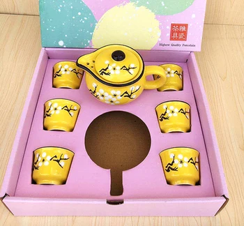 

Ceramic Creative Tea Set Home Teapot Teacup Cold Water Bottle Chinese Style Kung Fu Black Tea Jin Jun Mei Wedding Gift Box