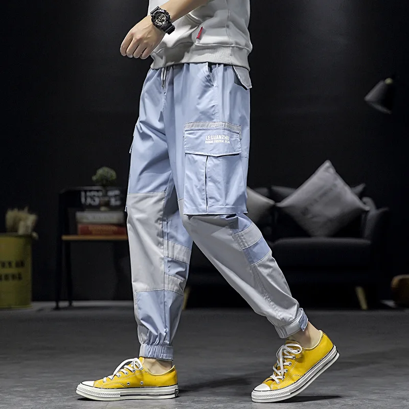 

2020 Spring New Style Japanese-style Interior Large Size Contrast Color Workwear Casual Pants M-5x Hk20076