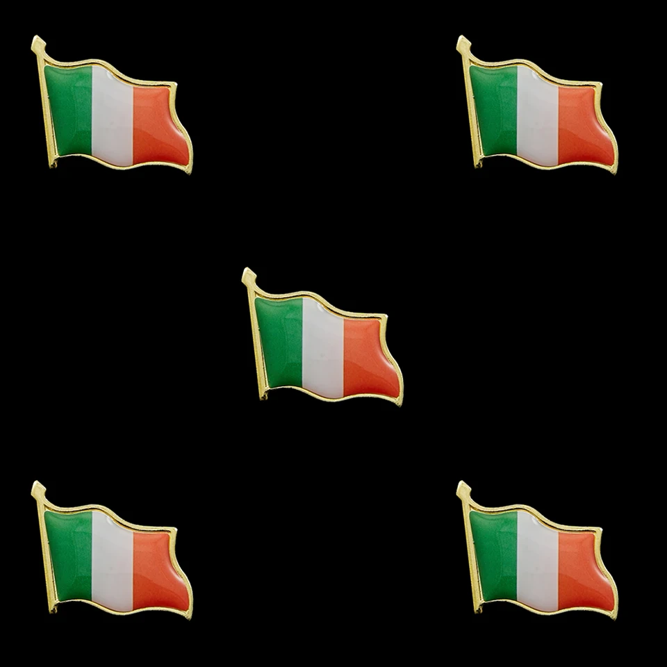 

5PCS Eire Metal Hat Lapel Pin Tie Tac Push Flag of Ireland Brooch Badges