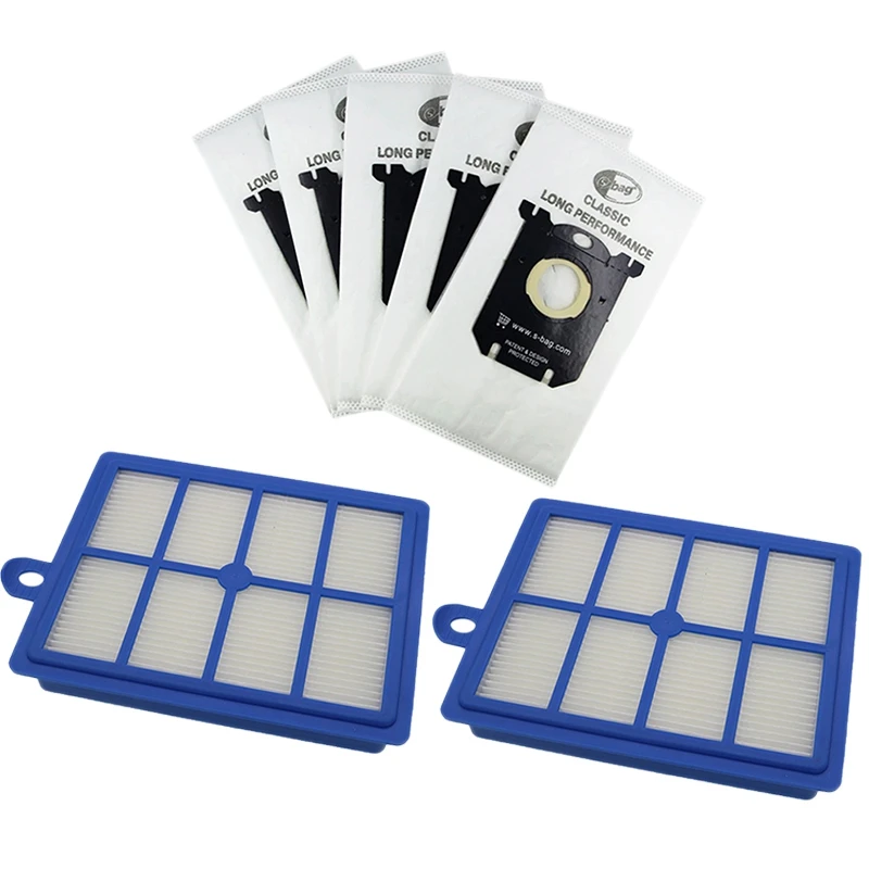 

7Pcs/Set Vacuum Cleaner Dust Bags S-Bag and Hepa Filter for Philips Electrolux Cleaner