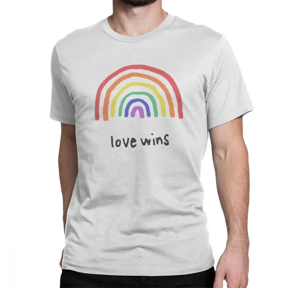 

Tyburn LGBTQA Pride Love Wins T Shirts LGBT Pride Gay Legalize Gay Rainbow Original Clothes Vintage T-Shirt O Neck Cotton Tees