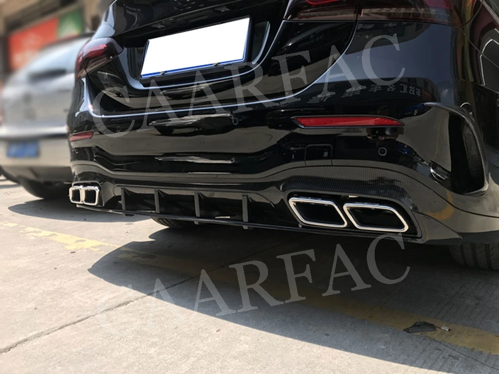 Класс PP Диффузор, губа на задний бампер для Mercedes Benz W177 A180 A200 A250 A35 4 выхода из нержавеющей стали выхлопные наконечники