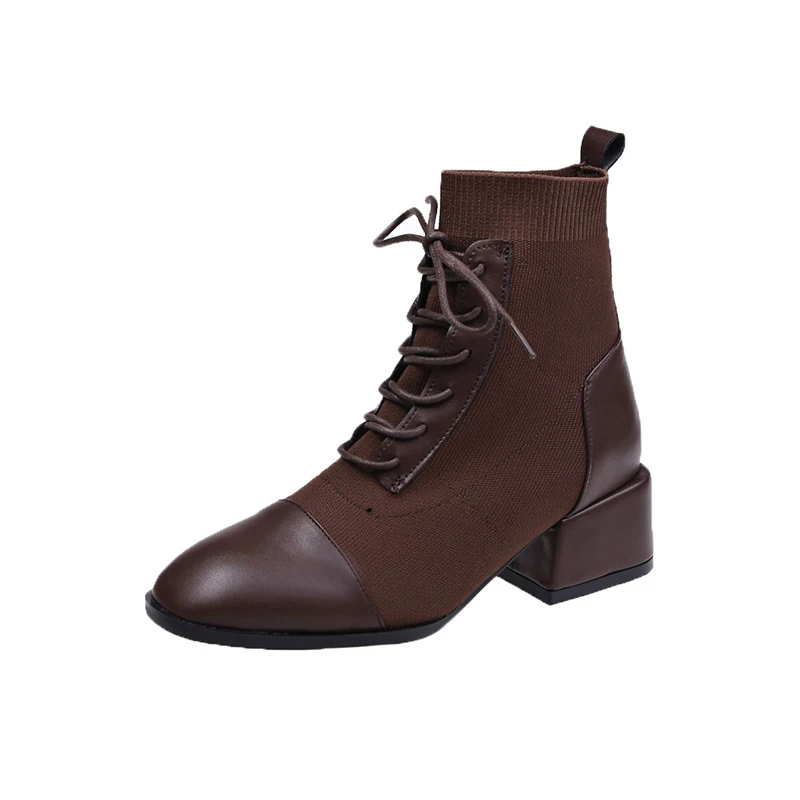 women's front lace up boots