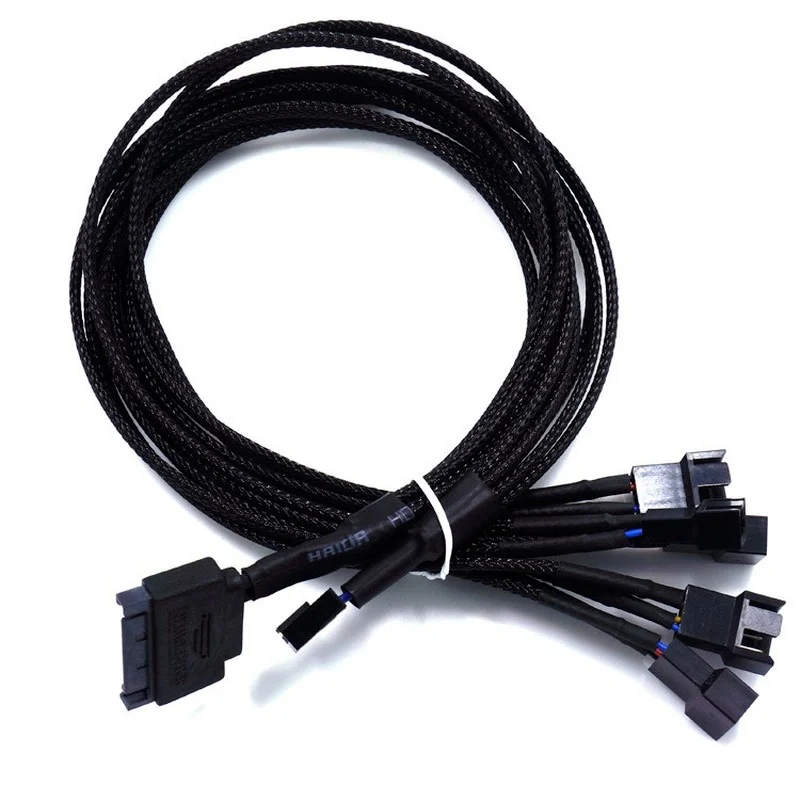 Компьютерный Вентилятор ШИМ с контролем температуры SATA Line одна точка пять на 4