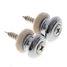 

2pcs Mushrooms Head Guitar Strap Buttons Strap Locks Chrome Mandolin Parts Lightweight Locks Washer Screws Replacement For Bass