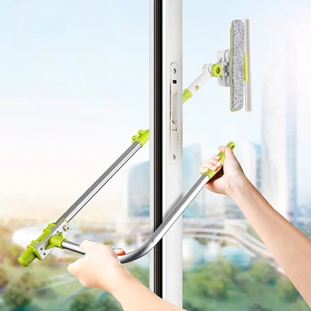 

Nayachic Window Glass Cleaner Sponge Mop Brush Cleaning Tool with Telescopic Foldable Extendable Handle for High-rise Window