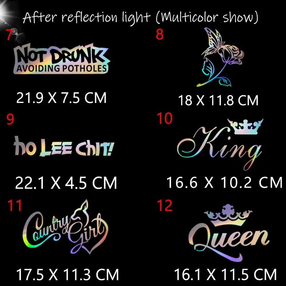 Laser JDM Reflective Stickers Funny Automobile Window Bumper Vinyl Decals Car Accessories