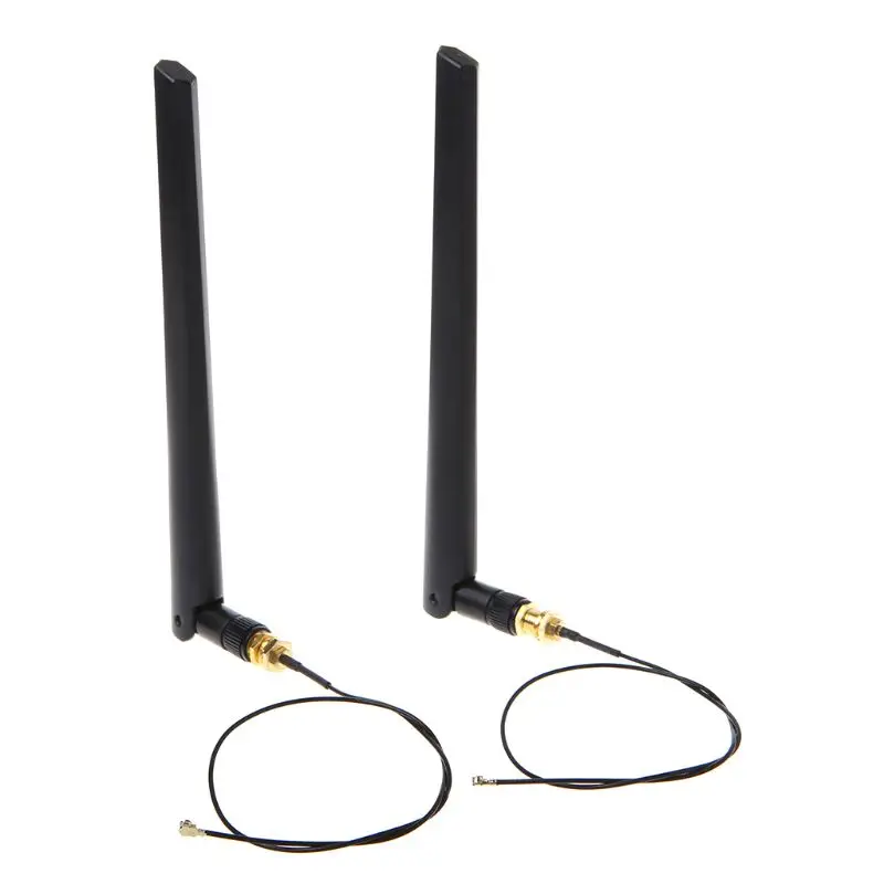 2x 6dBi 2 4GHz 5GHz Dual Band WiFi Router Network Card RP SMA Antenna 2 x 3