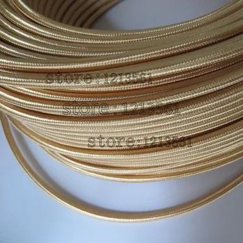 

25meter/lot rgb cable textil fabric vintage lamp wire DIY electrical cable woven braided cable power cord