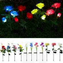 

Waterproof Solar Led Light Outdoor Solar Lamp Color Lily Flower/Rose Solar Light Garden Decoration Ourdoor Lawn Pathway Lights