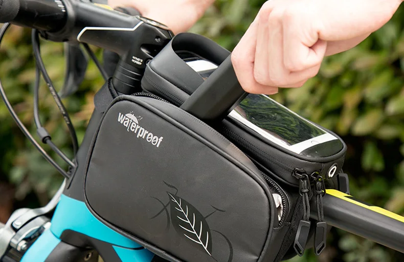 Cycling Bike Top Tube Bag Rainproof MTB Bicycle Frame Front Head Cell Phone Touch Screen Bag Pannier Bike Accessories