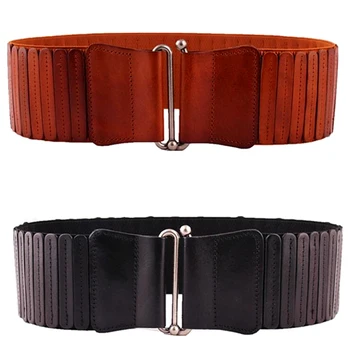 

2019 Luxury Belts for Women Shaping Wide Belts Fashion High Quality Leather Belts Simple Elastic Waist Belts