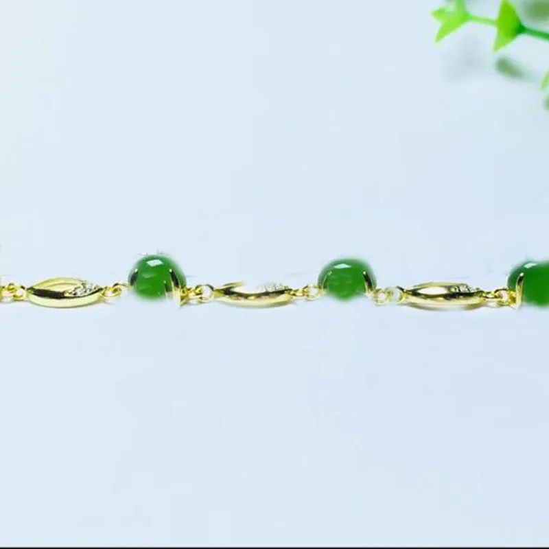 Натуральный Хотан зеленый JADE Jasper лапша серебряный браслет на День матери подарок женский высокий вкус темперамент подарок