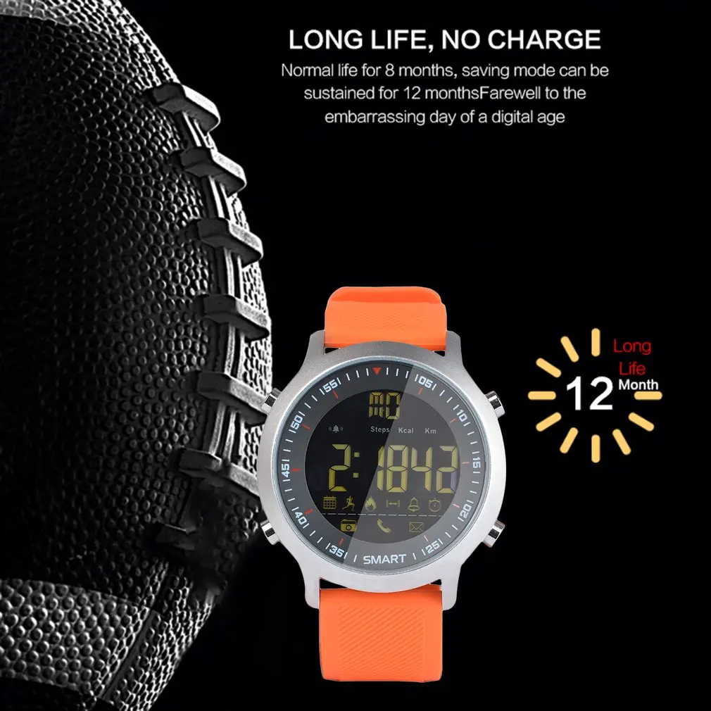 EX18 Sports Smart Watch Step Counter Phone Information Alarm Clock Reminder Bluetooth Waterproof Luminous Dial Wristwatch