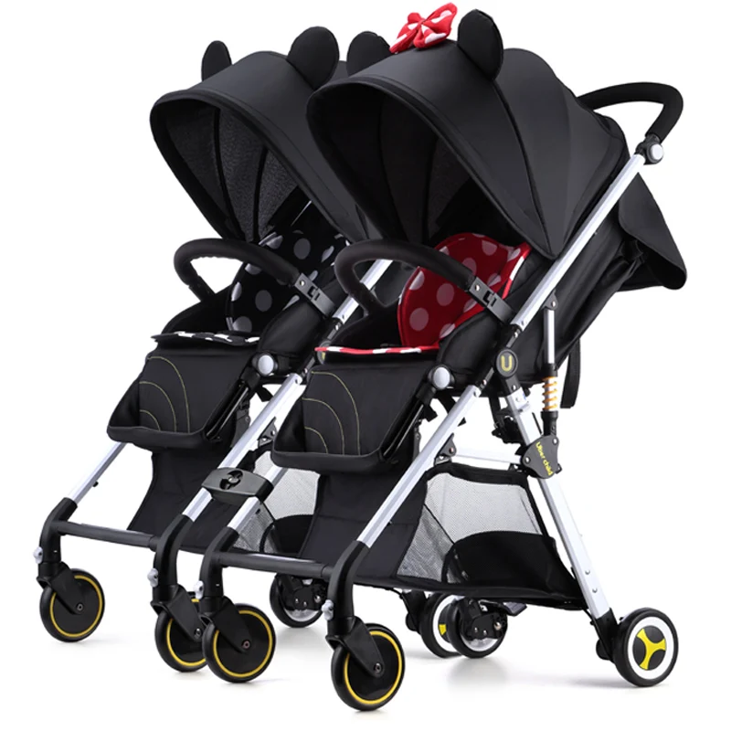 

Twins stroller light folding High Landscape Can Sit Down And Split Child Trolley can sperate double stroller with 20pcs gifts