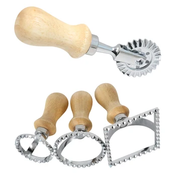 

Biscuit Mold Pasta Hand-Cutting Dessert Pastry Cutting Tools Embossed Dumpling Roller Cookie Mould Kitchen Tools