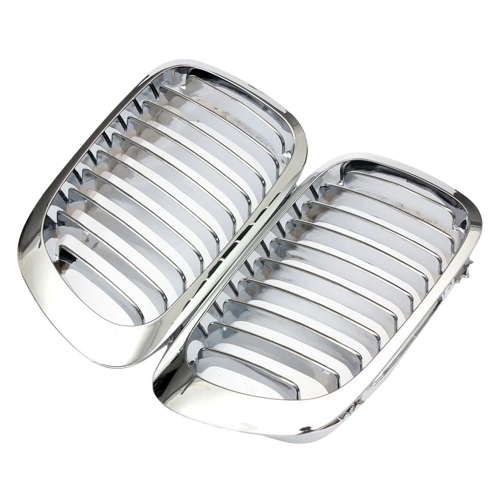 2pcs ABS Front Kidney Grille Mesh Grill Compatible for BMW E46 M3 325Ci 3 Series 2DR 1999-2006