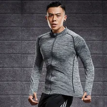 Мужская спортивная одежда осень зима беговой Топ с длинным рукавом пальто Быстросохнущий баскетбольный тренировочный костюм тренировочная куртка для бега
