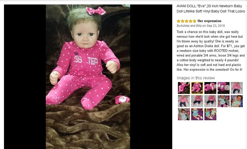 Кукла Avani "Мелинда" 45 см Силиконовая виниловая Кукла реборн Детские куклы ручной работы реалистичные детские куклы для детей