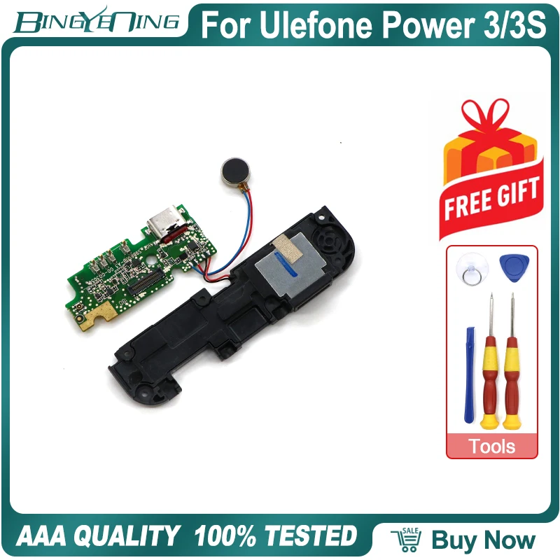 Для Ulefone power 3/3S плата с зарядным портом USB доска вибратор громкий динамик Ремонт Запасные аксессуары