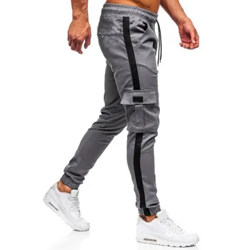 

2020 Casual Joggers Pants Mens Drawstring Sweatpants Male Workout Track Pants Spring Autumn Fashion Stripe Trousers Sportwear