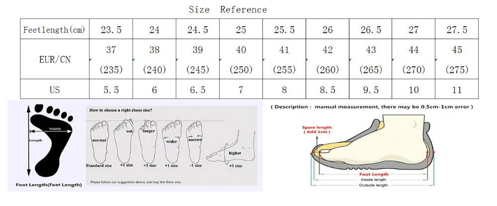 常用最准确男鞋尺寸重新做