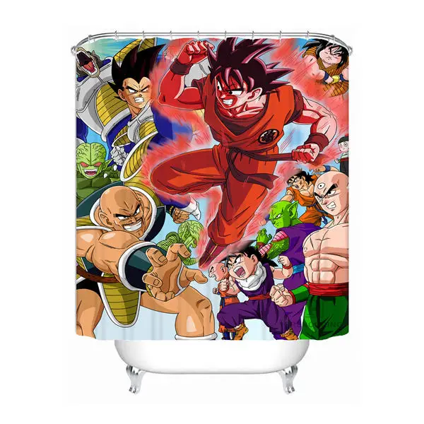Индивидуализированный Жемчуг дракона Goku Душ Ванна занавес для ванной комнаты Mildewproof водонепроницаемый полиэстер различных размеров#0421-21-52 - Цвет: Shower Curtain