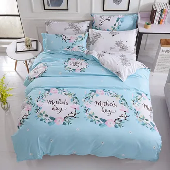 

denisroom bedding set blue duvet cover set cute flower bed linens bed sheets bed covers and bedspreads DS87*