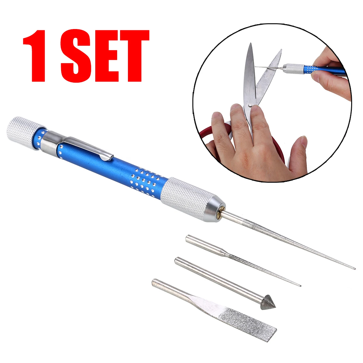 

5Pcs/set New Diamond Bead Reamer Tool Deluxe Handle Tipped Fine Pearl Enlarge Holes Jewelry Reamer Woodworking Hand Craft Tool