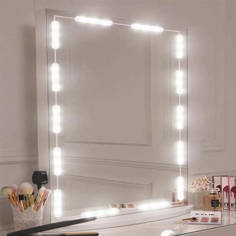 Usb Led Mirror Light Makeup Vanity Light 5v Flexible Led Light Mirror Diy Makeup Light Backlight Cosmetic Lighted Dressing Table Wall Lamps Aliexpress