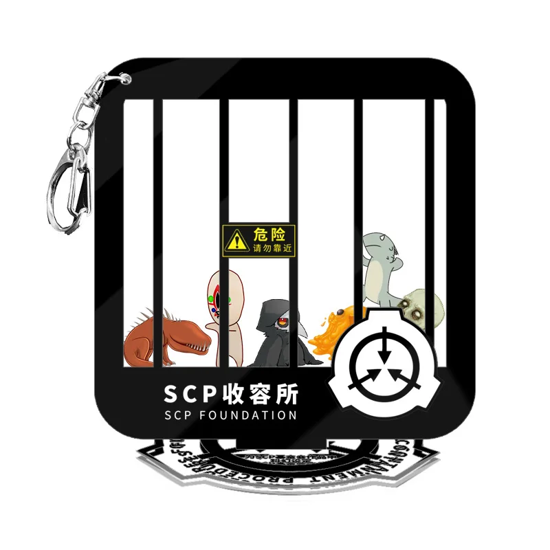 SCP Special Containment Procedures Foundation Acrylic Keychain Cosplay Strap Stand Figure Display Keyring Prop Xmas | Тематическая