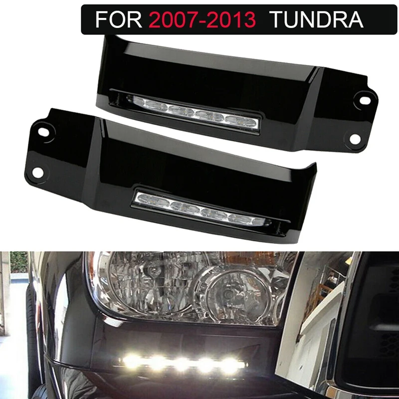 Для Toyota- 2007-2013 Sequoia 2008-2013 передний бампер автомобиля светодиодный DRL Дневной