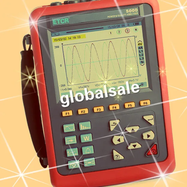 Free Shipping Etcr5000 Digital 3 Phase Power Analyzer Tester With The