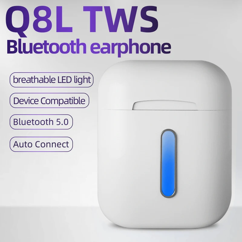 Q8L TWS Bluetooth наушники стерео вкладыши беспроводные Bluetooth наушники-вкладыши гарнитуры для всех смартфонов