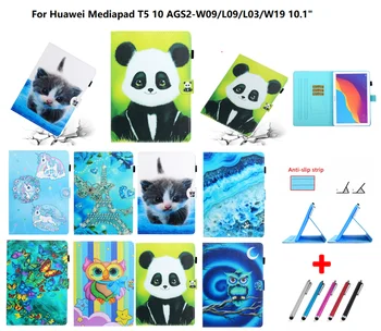 

T5 10 10.1" Panda Case For Huawei Media Pad T5 10 10.1 inch Cover Shell For Huawei T5 10 AGS2-W09 L09 L03 W19 Funda Coque Caqa