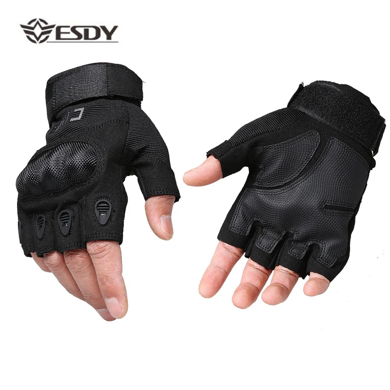 bh Outdoor Men Hunting Tactical Gloves Hard Knuckle Army Military Combat Climbing Shooting Full or Half Finger Hard Hunting Gloves - Цвет: bh