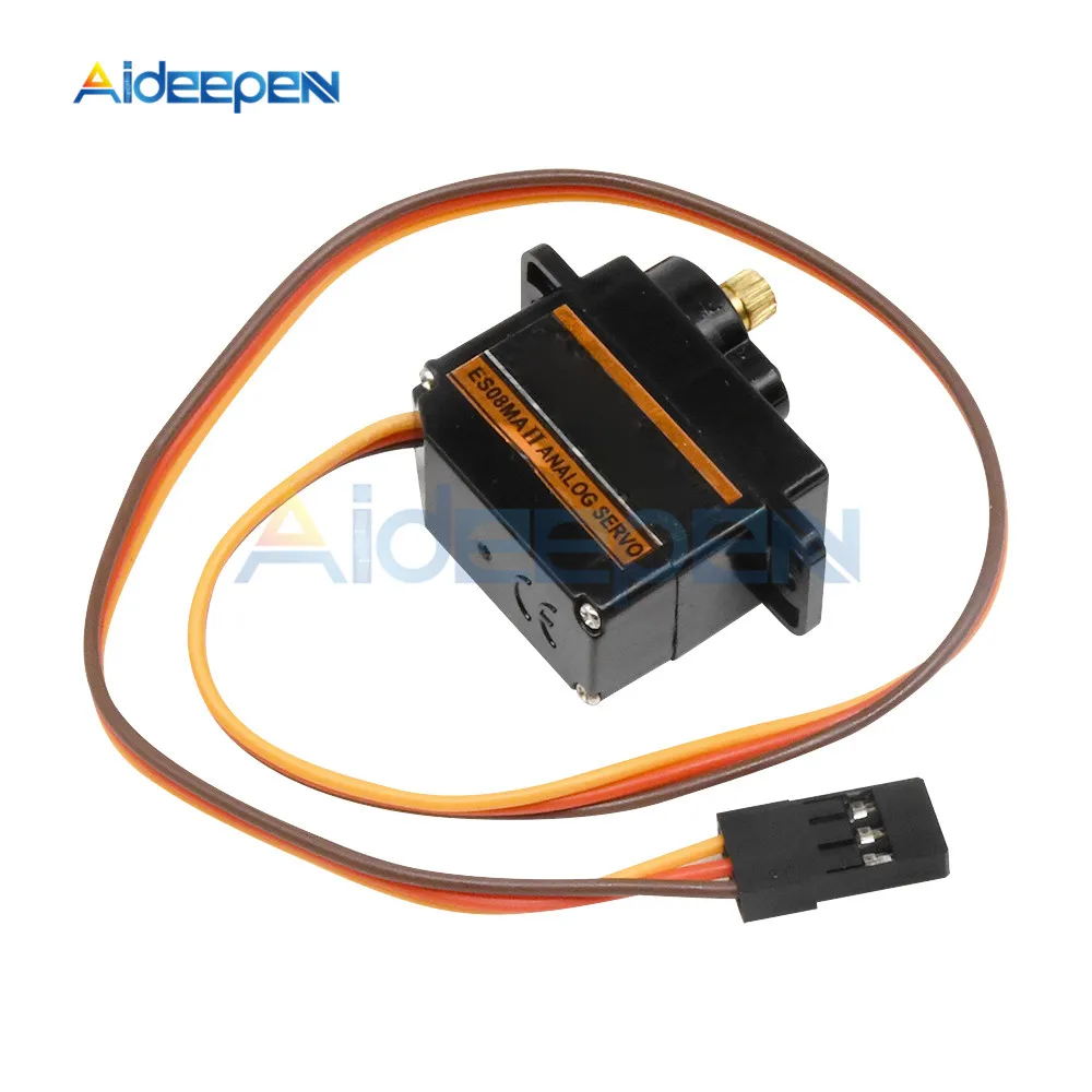 ES08MA II Mini металлическая Шестерня Аналоговый сервопривод цифровой микро рулевой