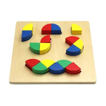 

Wooden Irregular Geometric Puzzles Blocks Shape Pairing Educational Kids Toy