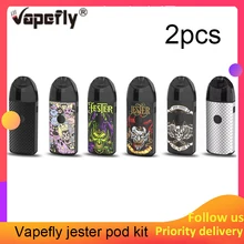 2 шт.! Vapefly Jester Pod Комплект со встроенным аккумулятором 1000 мАч и 2 мл DIY Rebuildable капающий картридж сетка катушка электронная сигарета Vape комплект