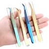 Makeup Professional Eyelashes Tweezers High Precision Stainless Steel Fan Lash Eyebrow Tweezer 3D Volume Eyelash Extension Tools 6