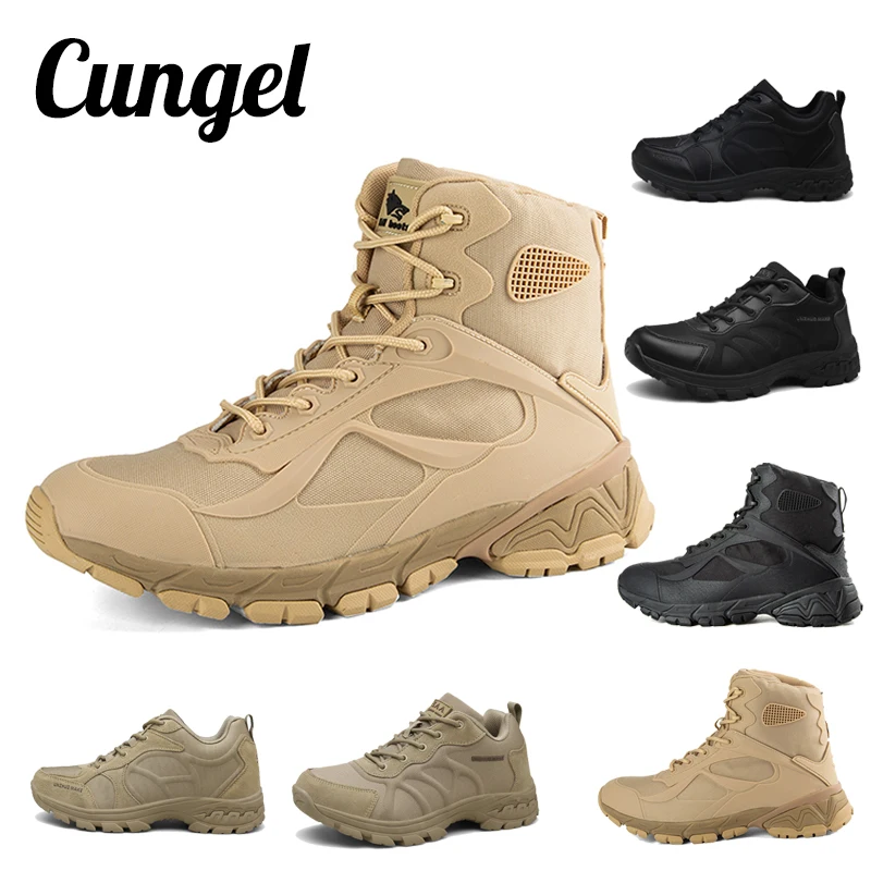 

Military Shoes Men Outdoor Tactical Boots Desert Trekking Boots Military Army Climb Boots Men Camping Shoes for Outdoor Tourism