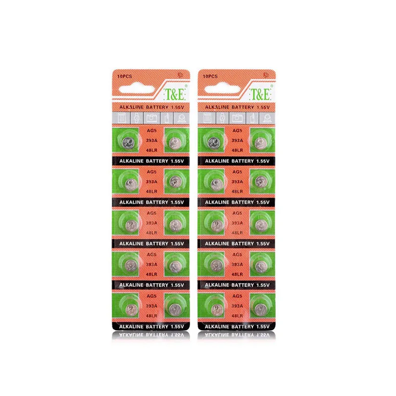 20 шт./лот 2 карты AG5 LR754 Li-Ion Батарея LR48 L750 393 SR754 193 398A кнопка плоский круглый