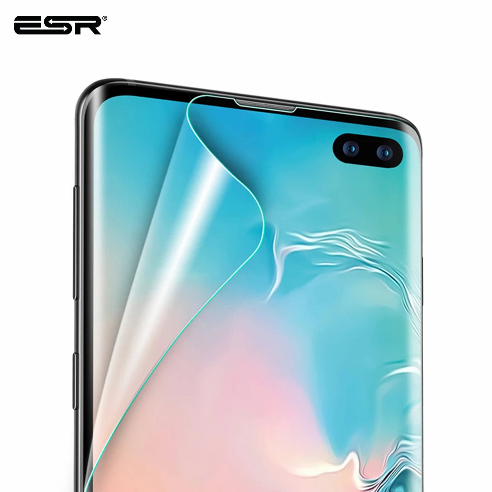 

2pcs/lot ESR Screen Protector for Samsung Galaxy S10 Full Coverage Soft TPU Crystal Clear Skin Film for Samsung Galaxy S10 Plus