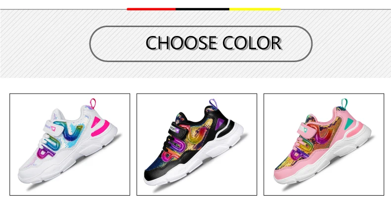 PINSEN/ г. Осенние детские кроссовки обувь для девочек Детская спортивная обувь блестящие Модные Повседневные детские туфли для девочек Chaussure Enfant