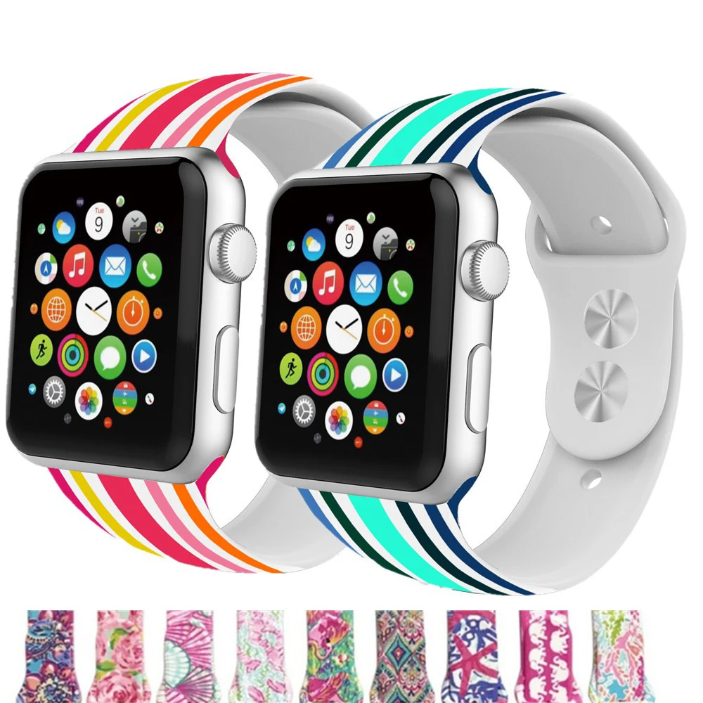 Ремешок для спортивных часов для apple watch band apple watch 4 3 band 44 мм 40 мм iwatch band4 3 2 1 correa 42 мм/38 мм браслет ремешок для часов