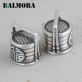 

BALMORA Original 100% 990 Pure Silver Blessing Pendant For Women Men Cute Food Steamer Pendant Thai Silver Jewelry Without Chain