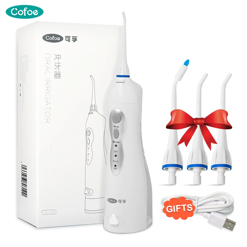 

Cofoe Oral Irrigator USB Rechargeable Electric Portable household oral irrigator IPX7 Waterproof Oral Teeth Cleaning Care